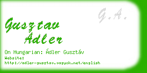 gusztav adler business card